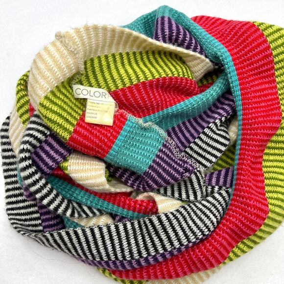 Colorplay Multicolored Acrylic Ruffle Infinity Scarf - Picture 3 of 6